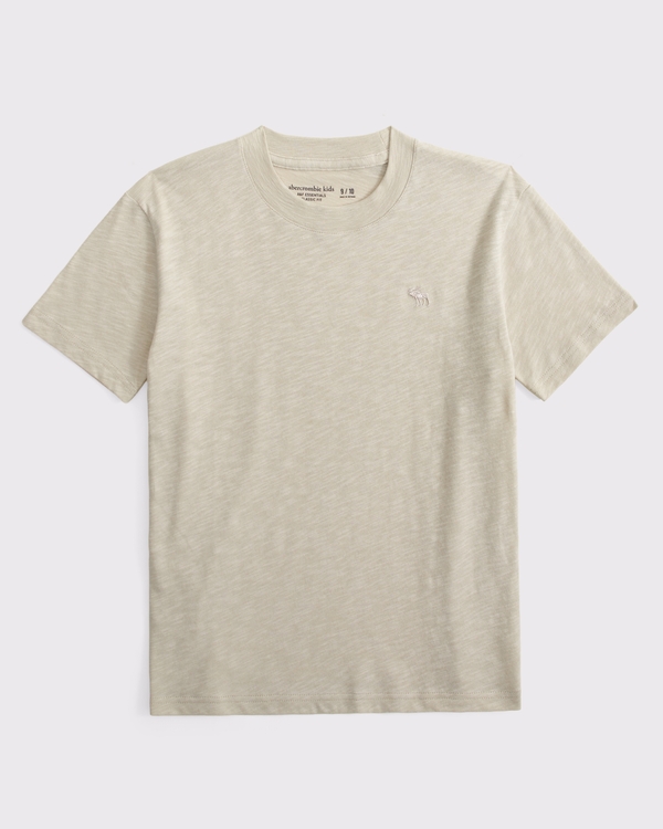 must-have T-shirt met logo en ronde hals, Mid Grey view 1
