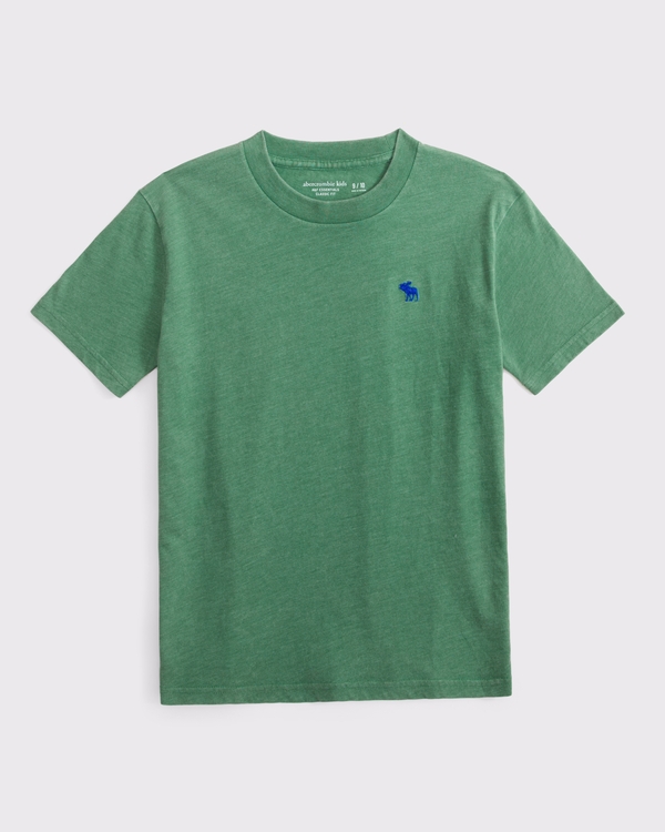 essential icon crew tee, Green view 1