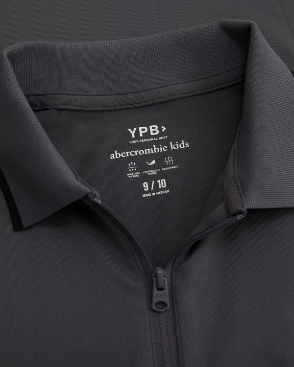 quarter-zip golf polo, Dark Gray view 2