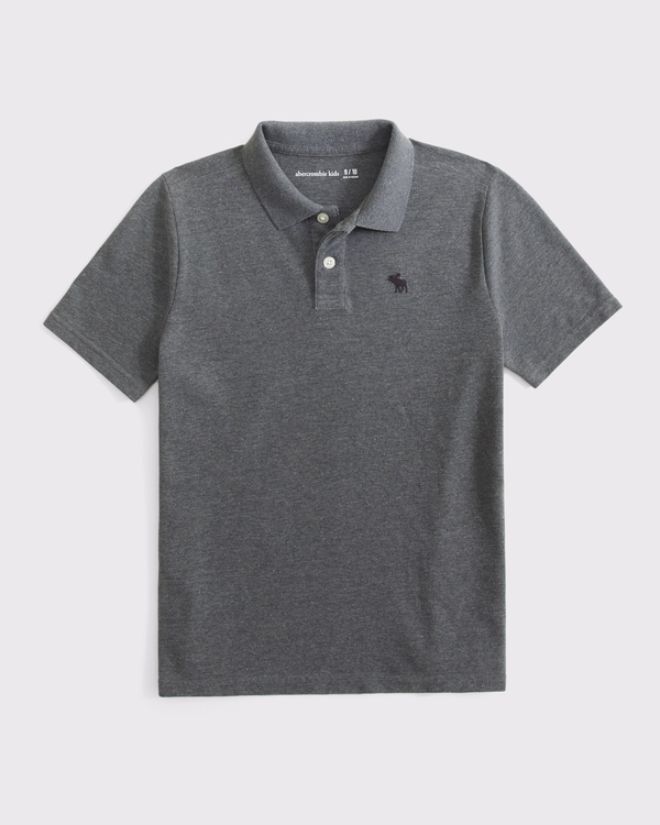 icon pique polo, Gray view 1