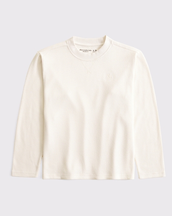 cozy long-sleeve icon waffle crew tee