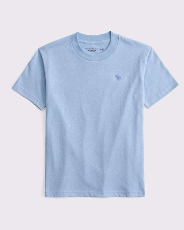 essential icon crew tee, Cerulean Blue view 1
