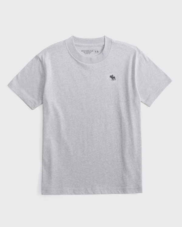 essential icon crew tee, Gray view 1