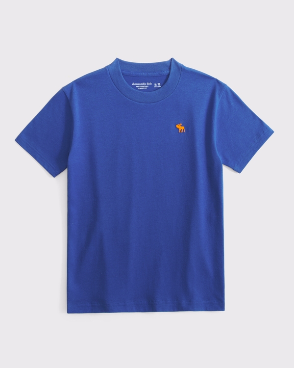 essential icon crew tee, Cobalt Blue view 1