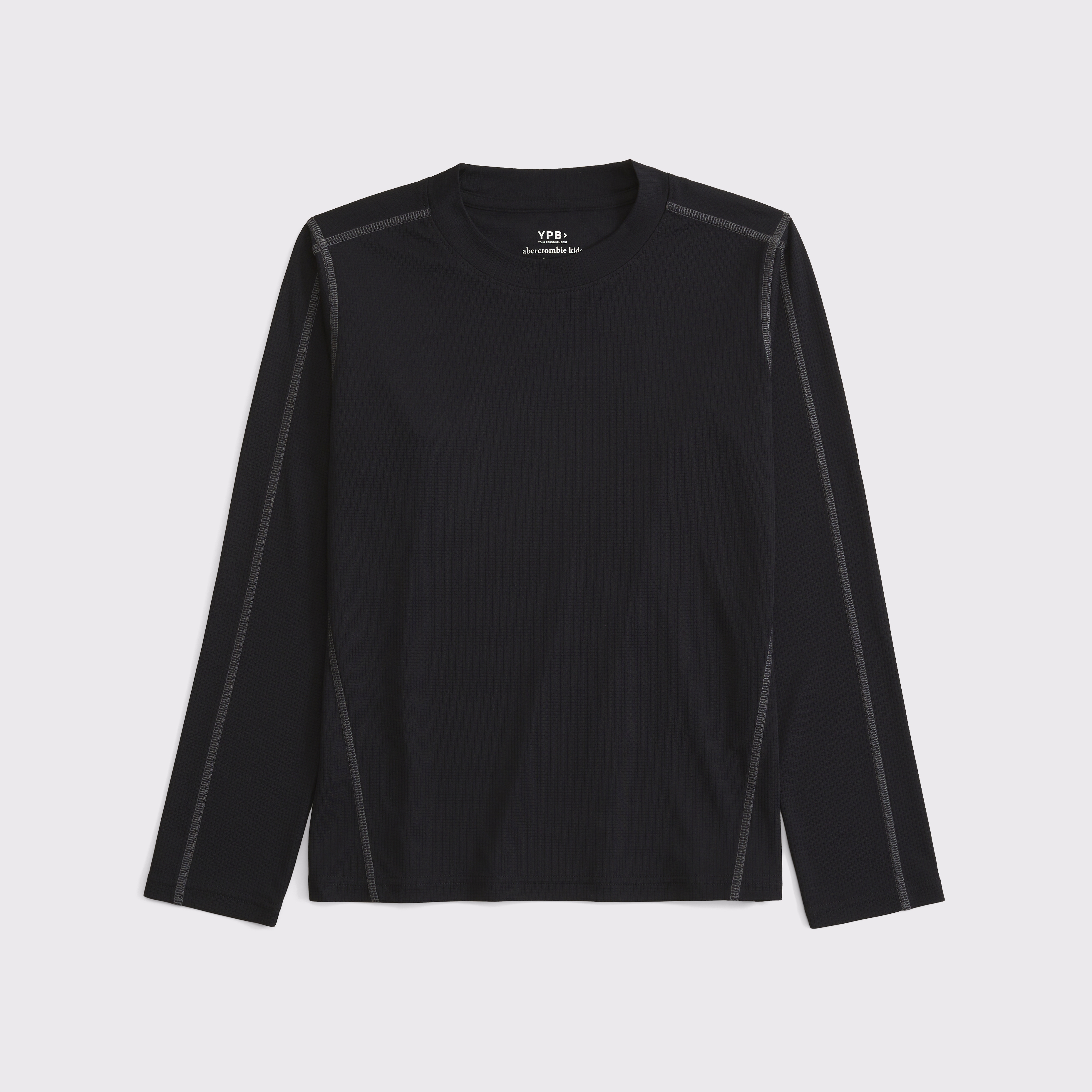 Детская футболка Abercrombie & Fitch Ypb active long-sleeve, цвет: Чёрный