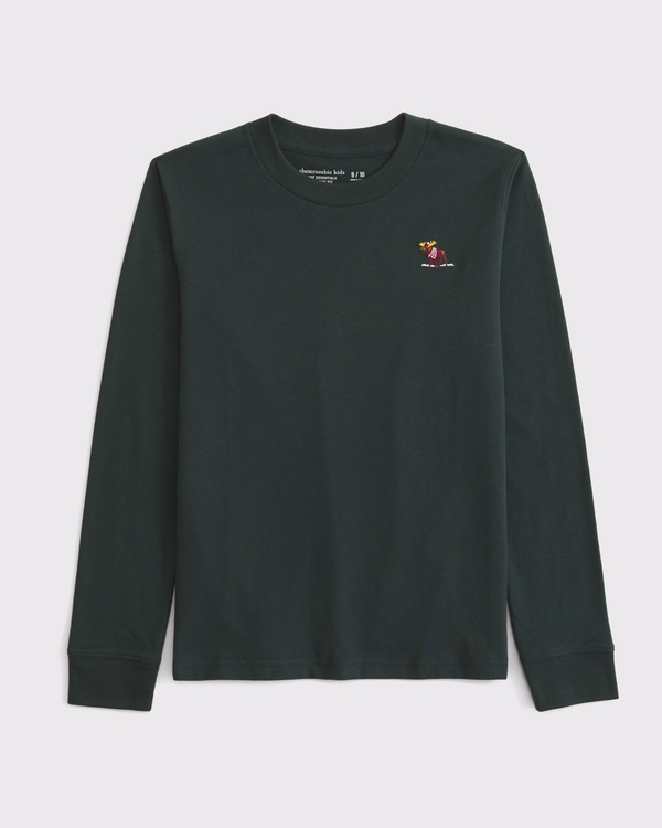 long-sleeve essential icon crew tee
