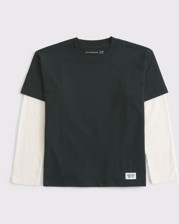 long-sleeve twofer tee