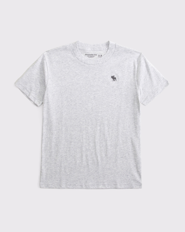essential icon crew tee, Gray Heather view 1