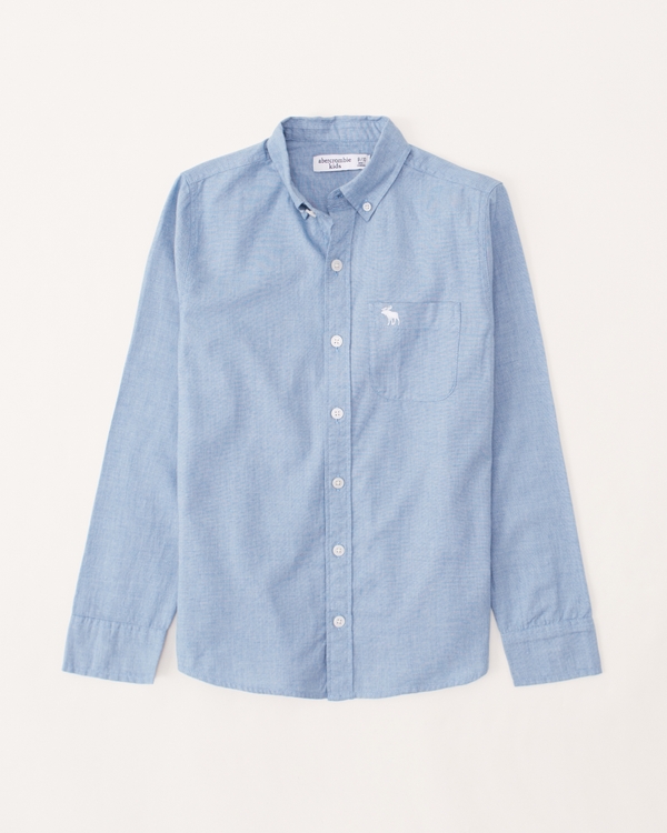 long-sleeve icon shirt, Light Blue