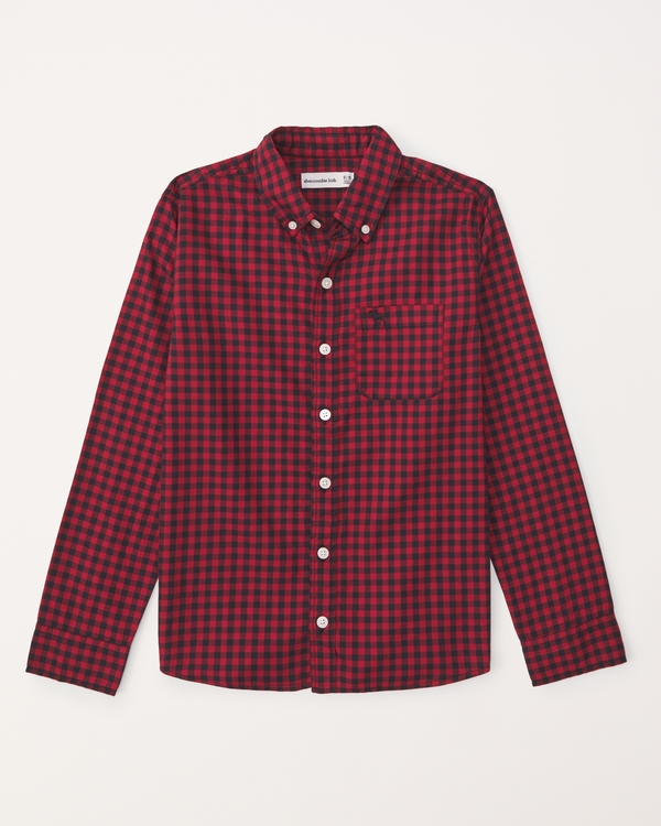 long-sleeve icon shirt, Red And Black Plaid