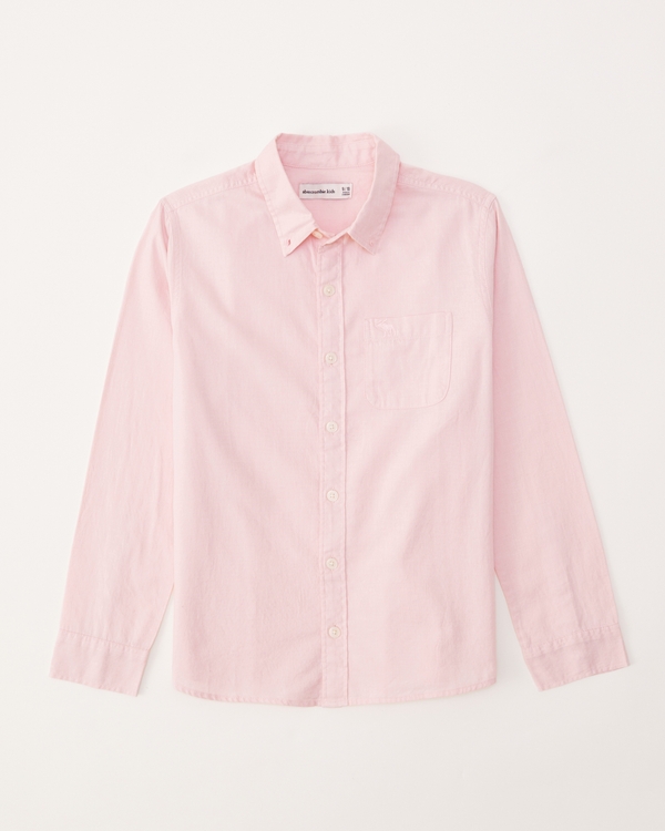 long-sleeve icon shirt, Pink