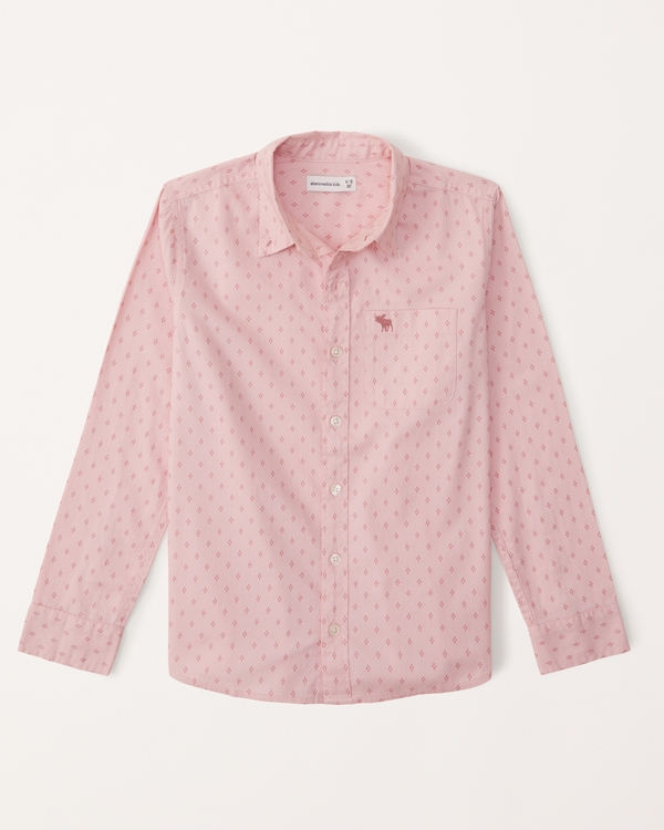 long-sleeve icon shirt, Pink Pattern