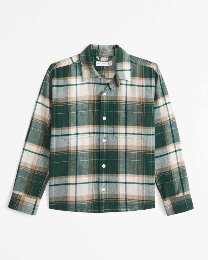 flannel button-up shirt