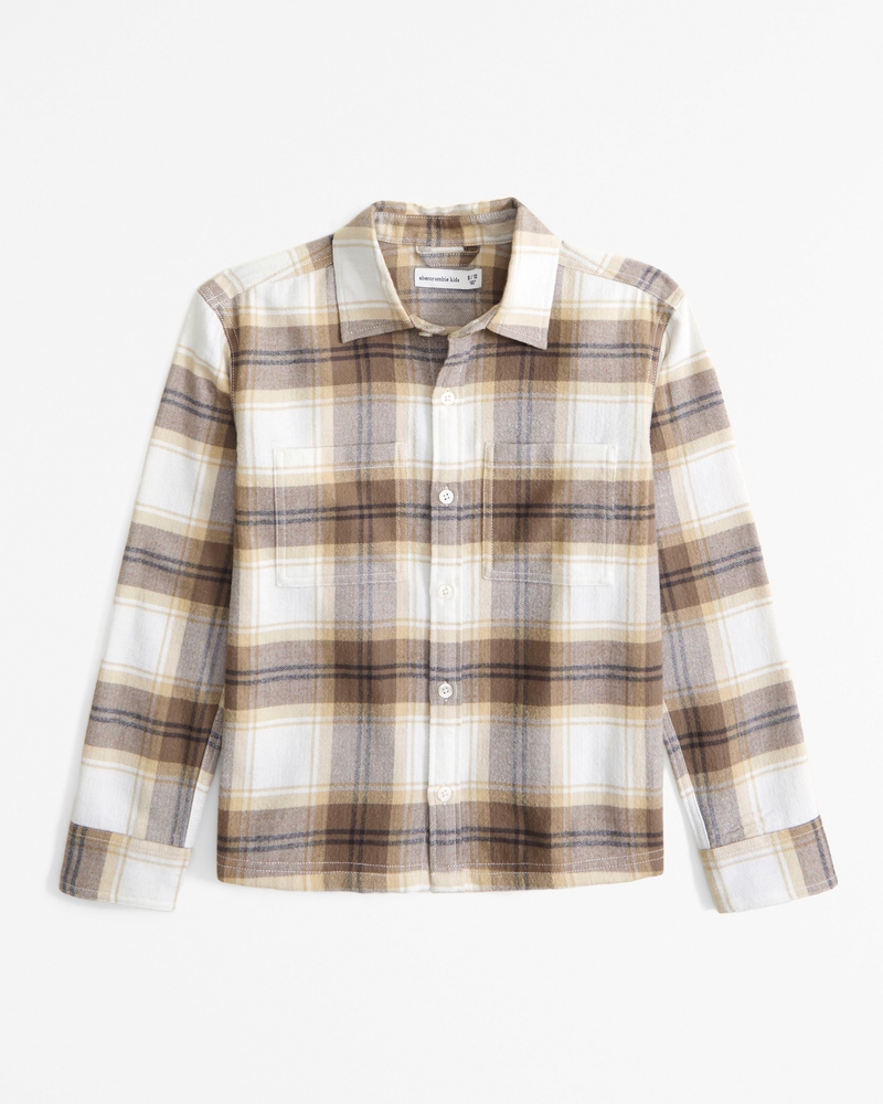 flannel button-up shirt