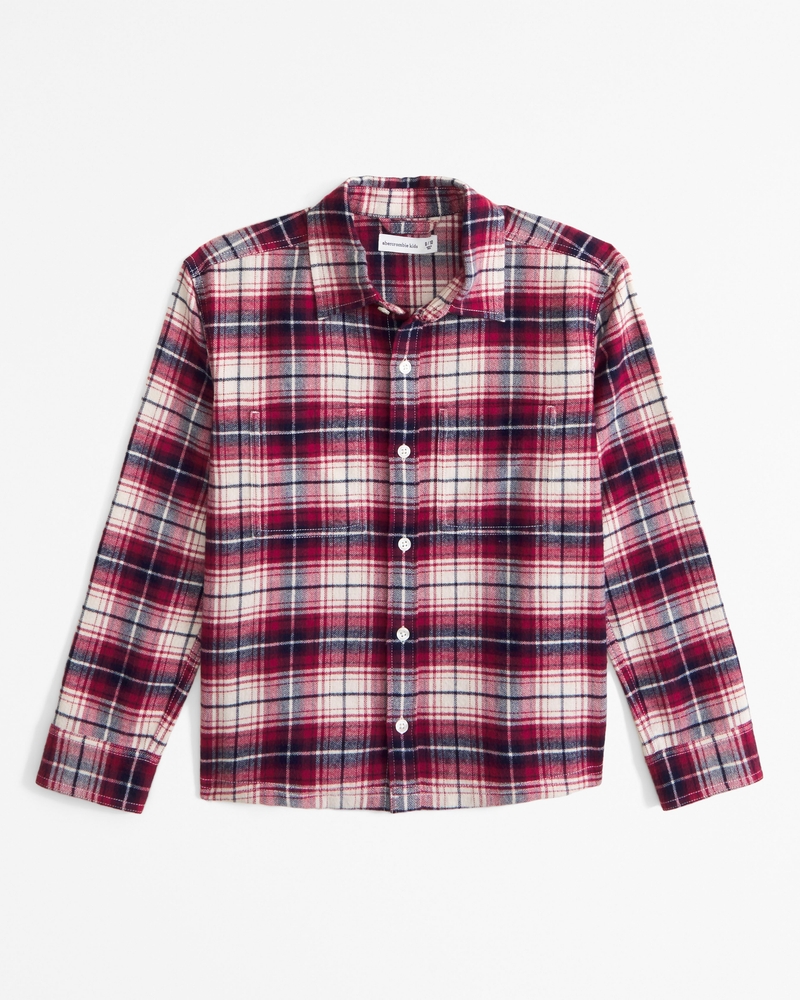 flannel button-up shirt