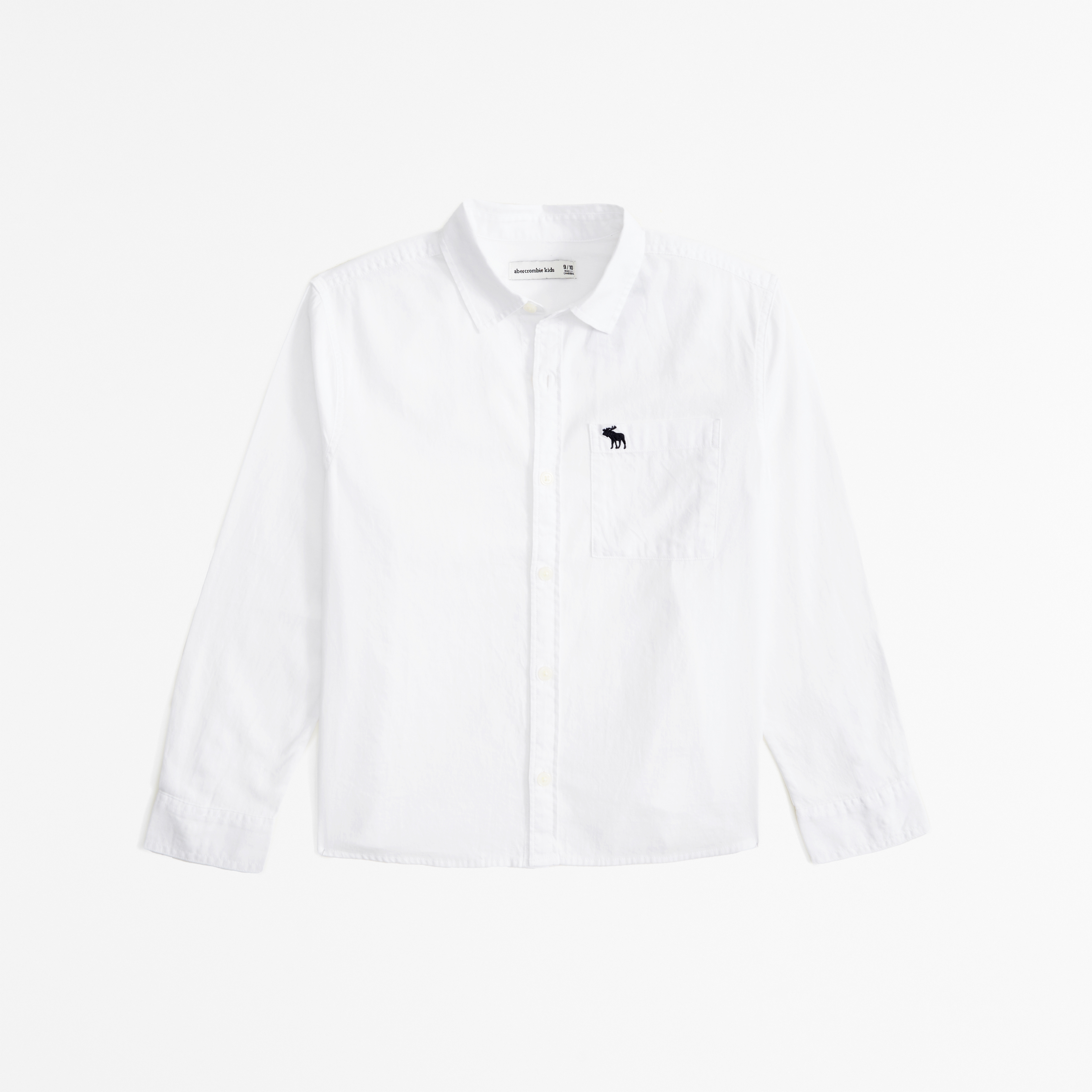 Abercrombie & Fitch Kids' Long-sleeve Icon Shirt In White