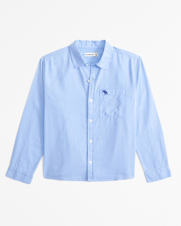 long-sleeve icon shirt, Blue