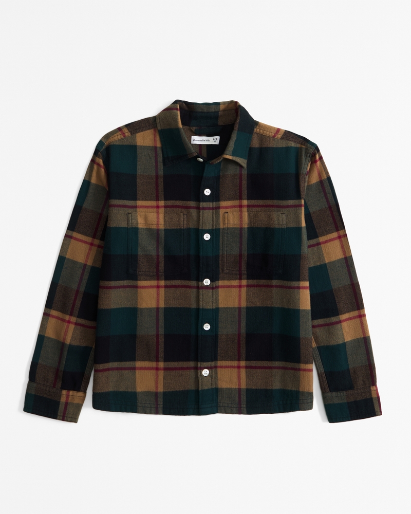 flannel button-up shirt