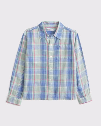 long-sleeve linen-blend icon shirt from Abercrombie & Fitch - $15.99