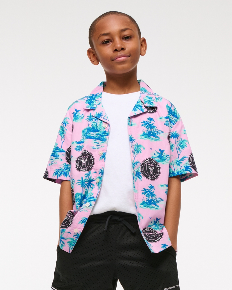 resort short-sleeve poplin shirt
