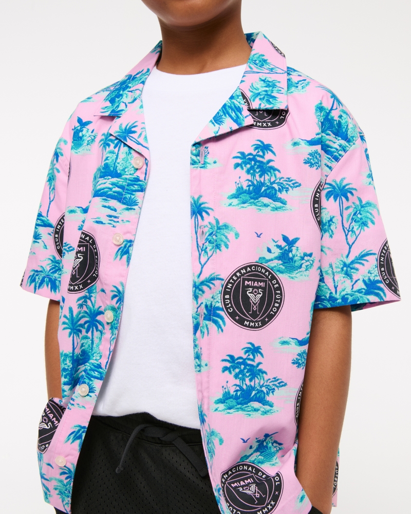 inter miami cf short-sleeve poplin shirt