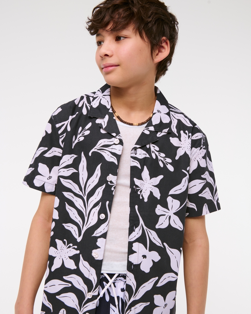 resort short-sleeve poplin shirt