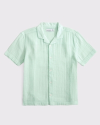 resort short-sleeve gauzy shirt