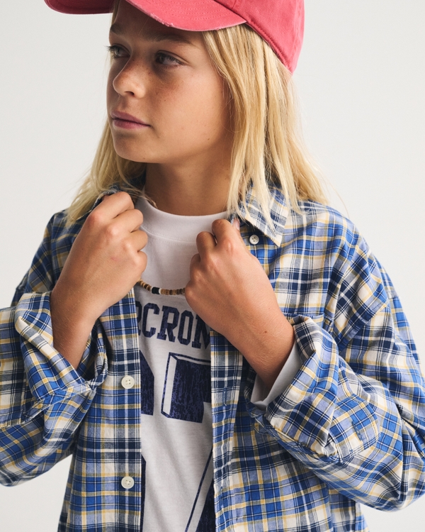 oversized long-sleeve button-up shirt