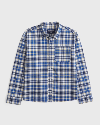 oversized long-sleeve button-up shirt