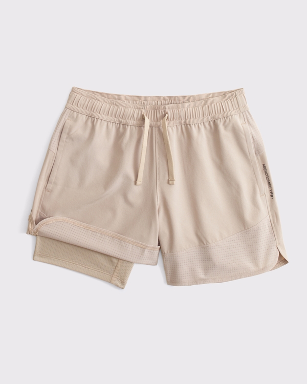 ypb motionTEK double-layer short, Clay Brown view 2