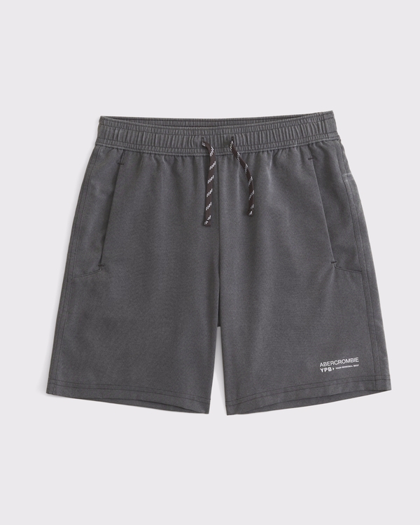ypb washed motionTEK short, Dark Gray view 1