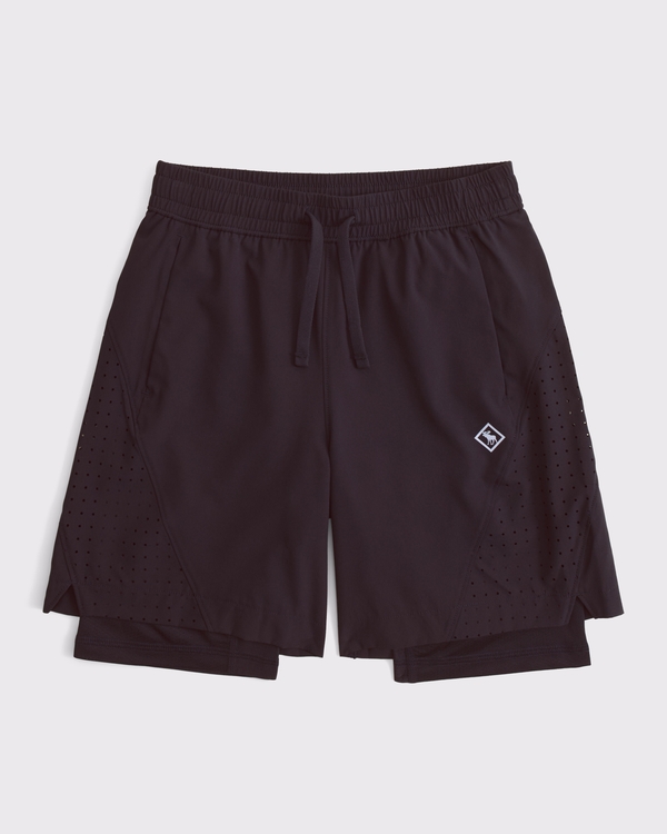 ypb motionTEK vented double-layer short, Black view 1