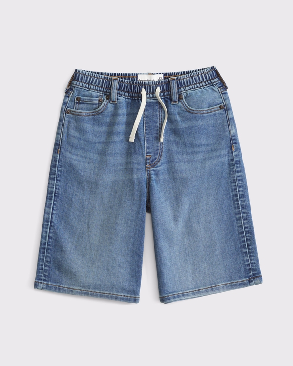 below-the-knee pull-on sweatpant jort, Medium view 1