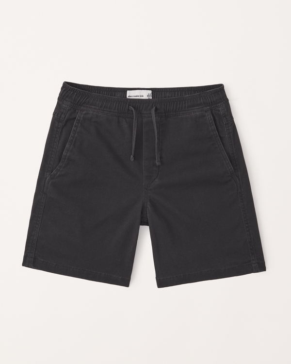 comfy twill pull-on shorts