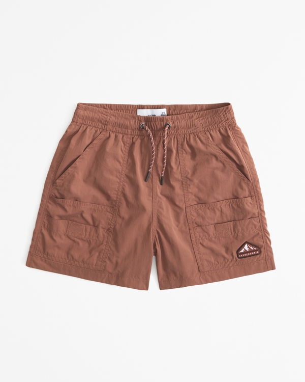 trail utility shorts, Dark Orange
