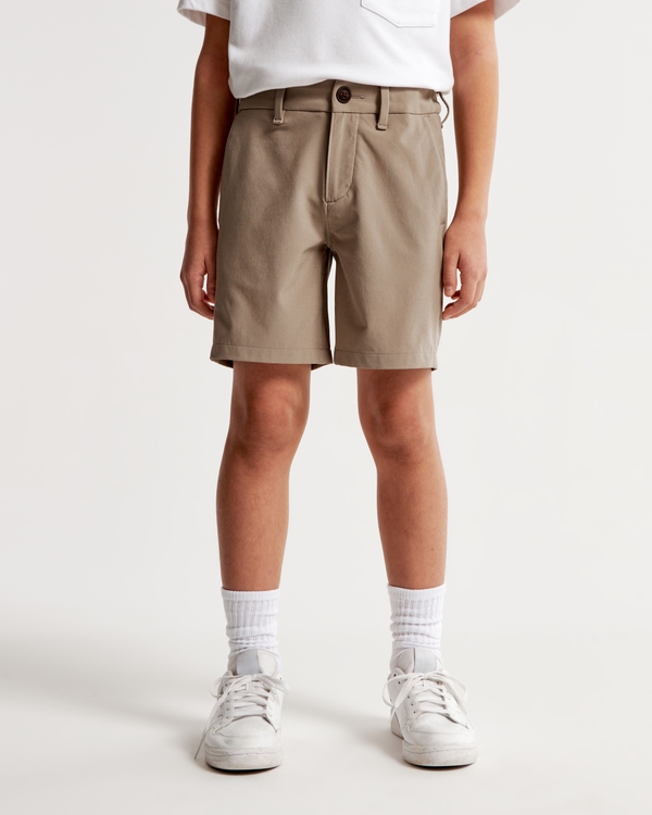 performance chino shorts, Khaki