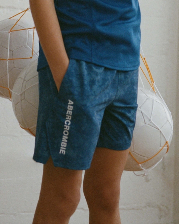 ypb motiontek training shorts, Blue Pattern