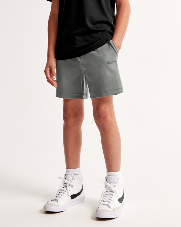 ypb active logo shorts, Med Solid Grey