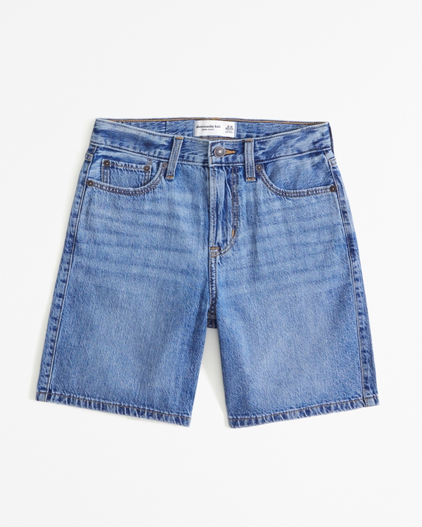 denim shorts, Medium Wash