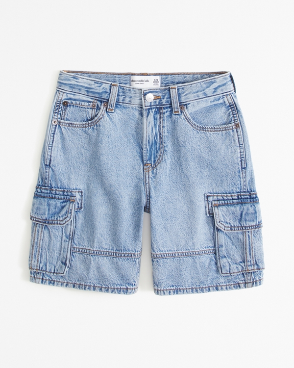 Leichte Cargo-Shorts in Baggy Fit, Light Wash