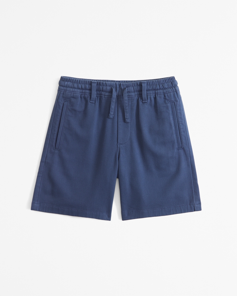 knit twill shorts