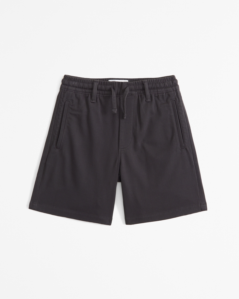 knit twill shorts