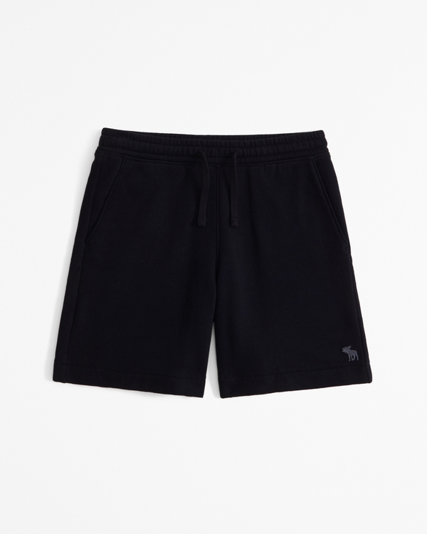 essential fleece icon shorts, Black