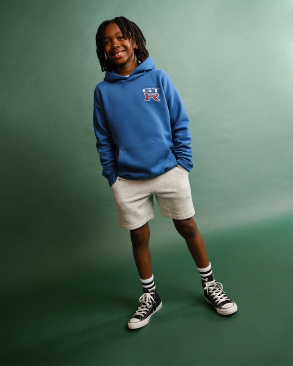 essential fleece icon shorts, Light Gray view 1