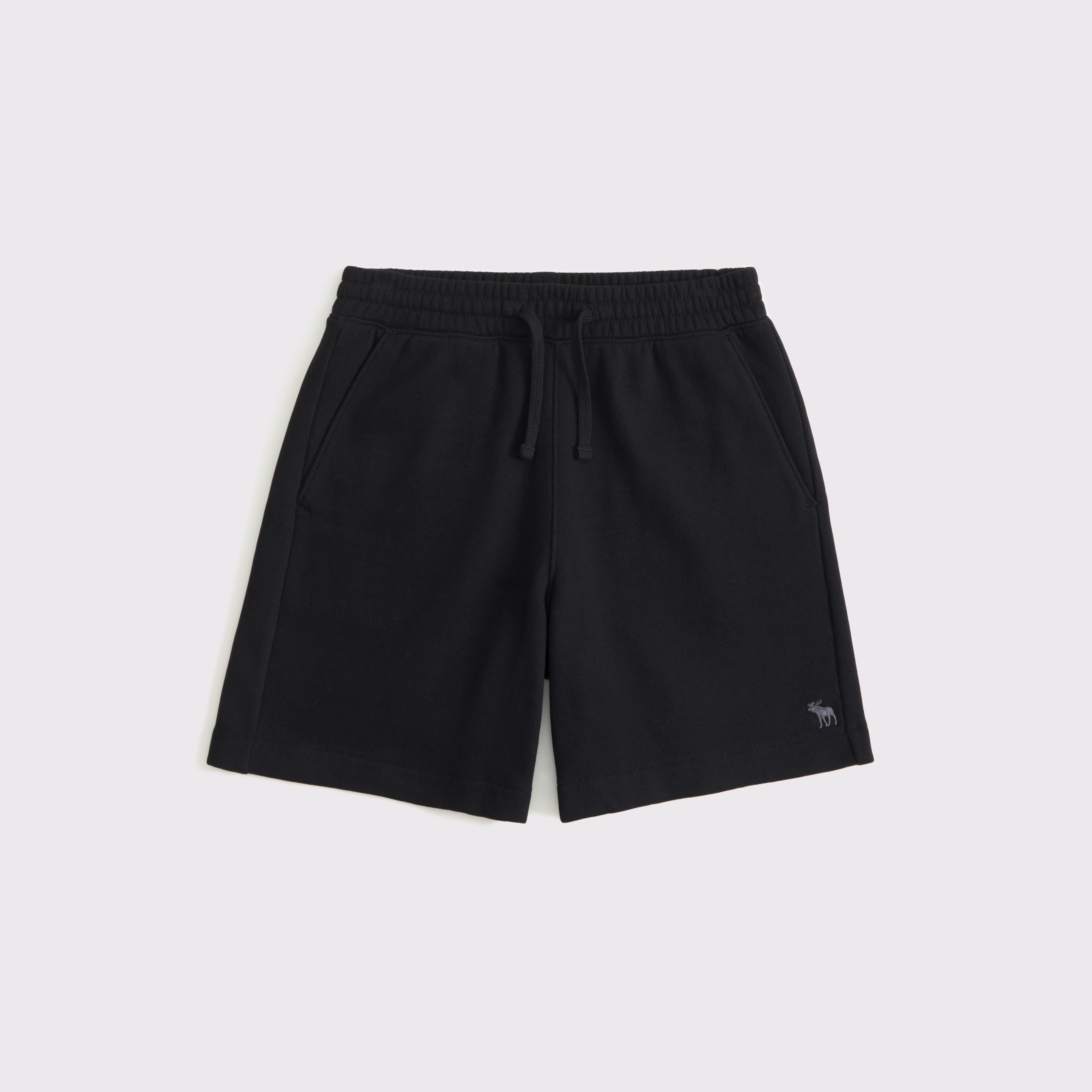 Abercrombie & Fitch Kids' Essential Fleece Icon Shorts In Black