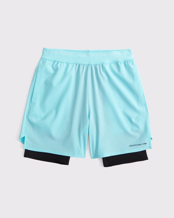 ypb motiontek twofer shorts, Bright Blue view 1