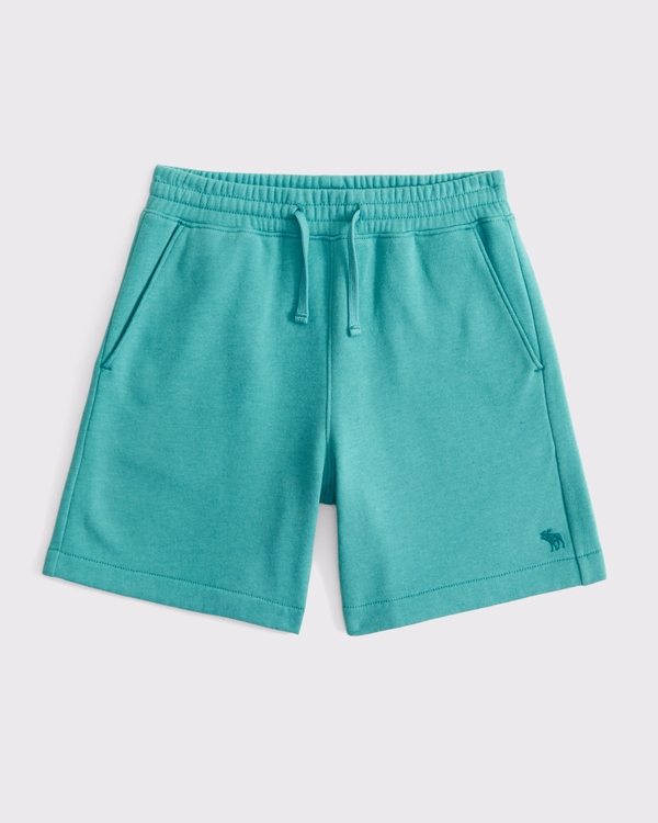 essential fleece icon shorts, Teal view 1