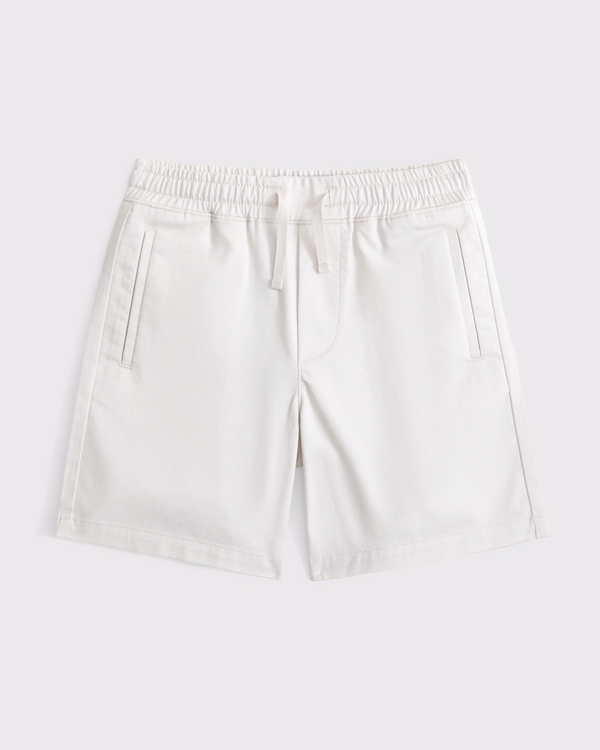 pull-on chino shorts, Cream view 1