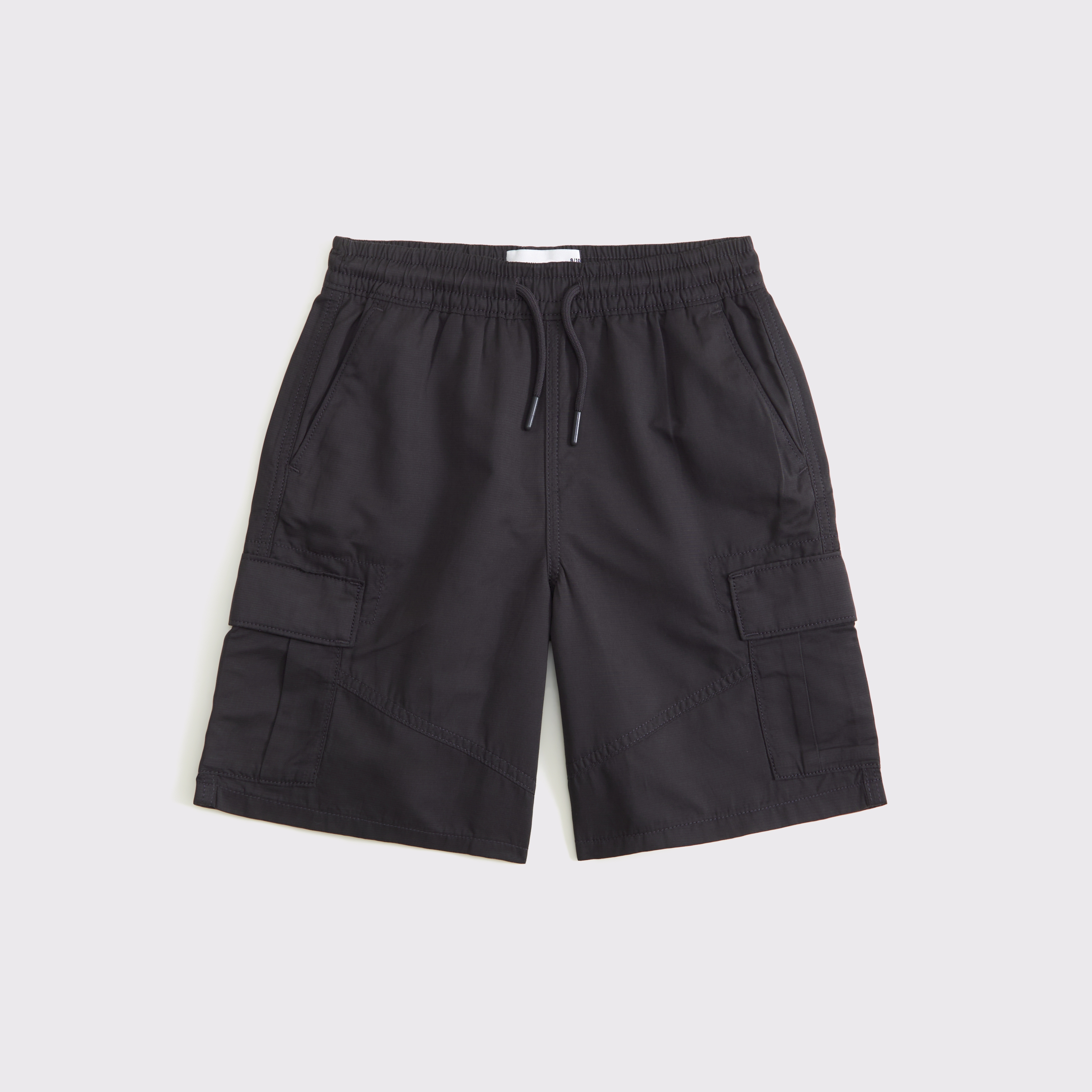 Abercrombie & Fitch Kids' Brushed Nylon Clean Cargo Shorts In Gray