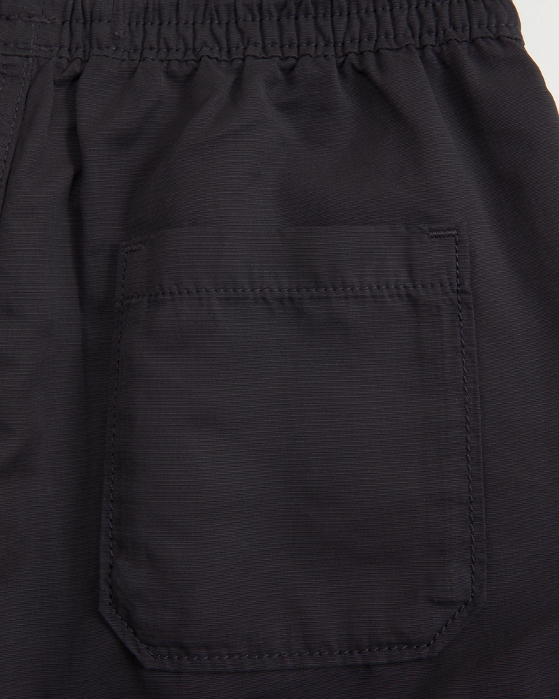 brushed nylon clean cargo shorts